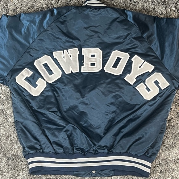 Vintage Chalk Line L Dallas Cowboys Starter Style Spellout Jacket EUC Rare! - Picture 9 of 10